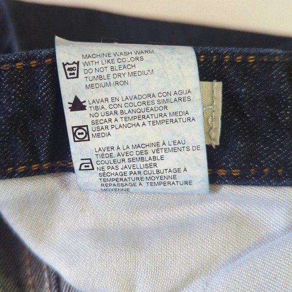 Dickies Crafted For Women Relaxed Fit Dark Wash Structured Jeans Size 2 Workwear - Picture 12 of 14